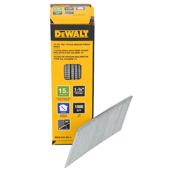 DEWALT 1-3/4 in. x 15-Gauge DA Finish Nails (1000-Pack)