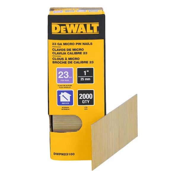 DEWALT 1" 23GA Pin Nails (2000-Pack)