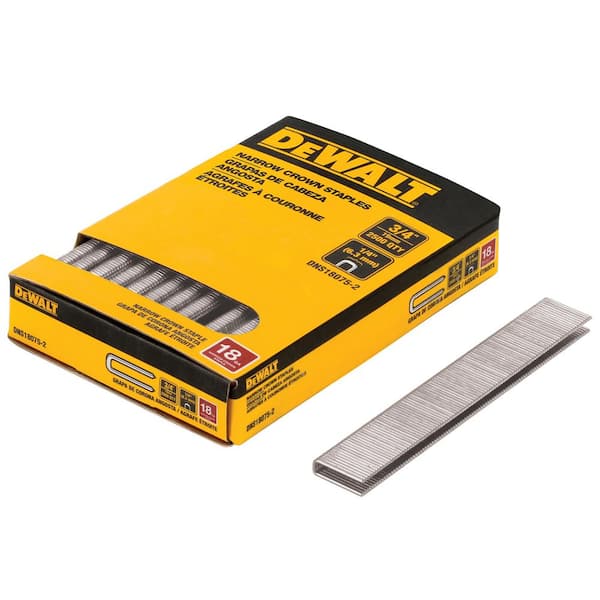 DEWALT 3/4 in. x 18-Gauge Narrow Crown Staples (2500-Pack)