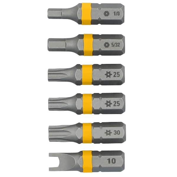 DEWALT MAXFIT ULTRA 1 in. Assorted Security Steel Screwdriving Bit Set (6-Pack)