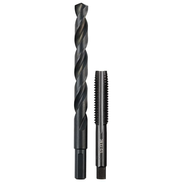 Milwaukee 1/2 in. - 13 Straight Flute Plug Tap and 27/64 in. Drill Bit