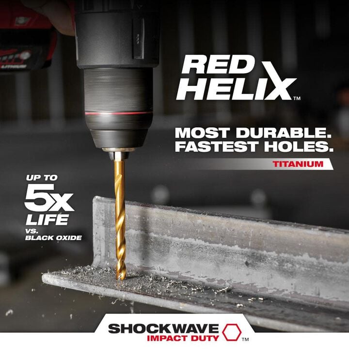Milwaukee SHOCKWAVE 1/2 in. Titanium Twist Drill Bit