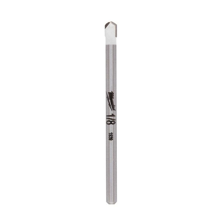 Milwaukee 1/8 in. Carbide Tipped Drill Bit for Natural Stone, Granite, Slate, Ceramic and Glass Tile