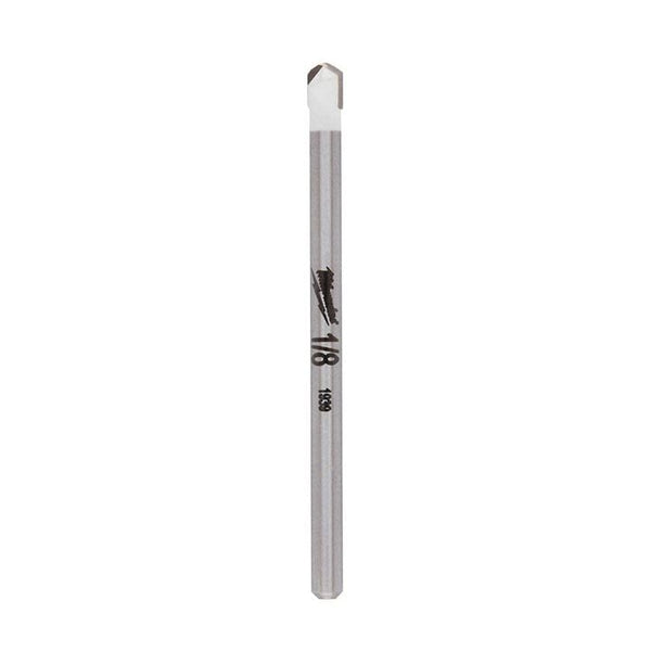 Milwaukee 1/8 in. Carbide Tipped Drill Bit for Natural Stone, Granite, Slate, Ceramic and Glass Tile