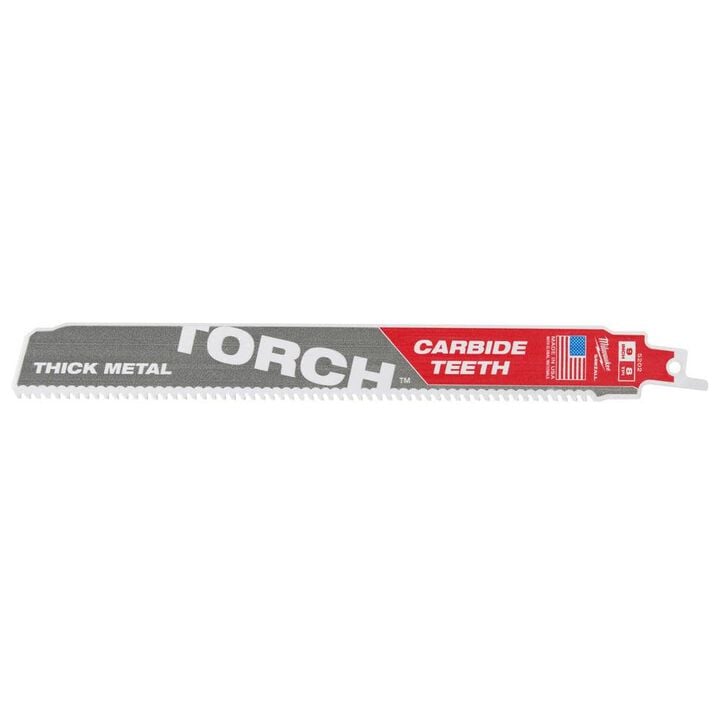 Milwaukee 9 in. 8 TPI TORCH Carbide Teeth Metal Cutting SAWZALL Reciprocating Saw Blade (1-Pack)