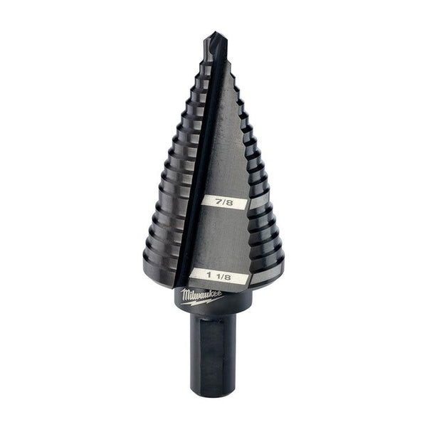 Milwaukee 7/8 in. - 1-1/8 in. Black Oxide Step Drill Bit (2-Steps)