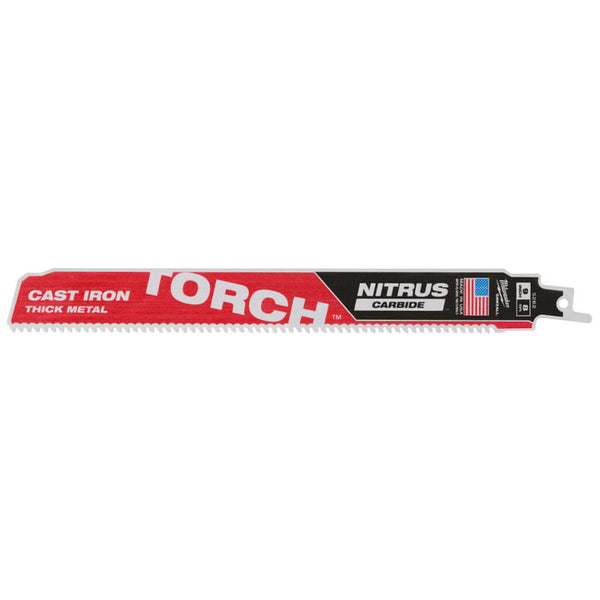 Milwaukee 9 in. 8 TPI TORCH Nitrus Carbide Teeth Metal Cutting SAWZALL Reciprocating Saw Blade