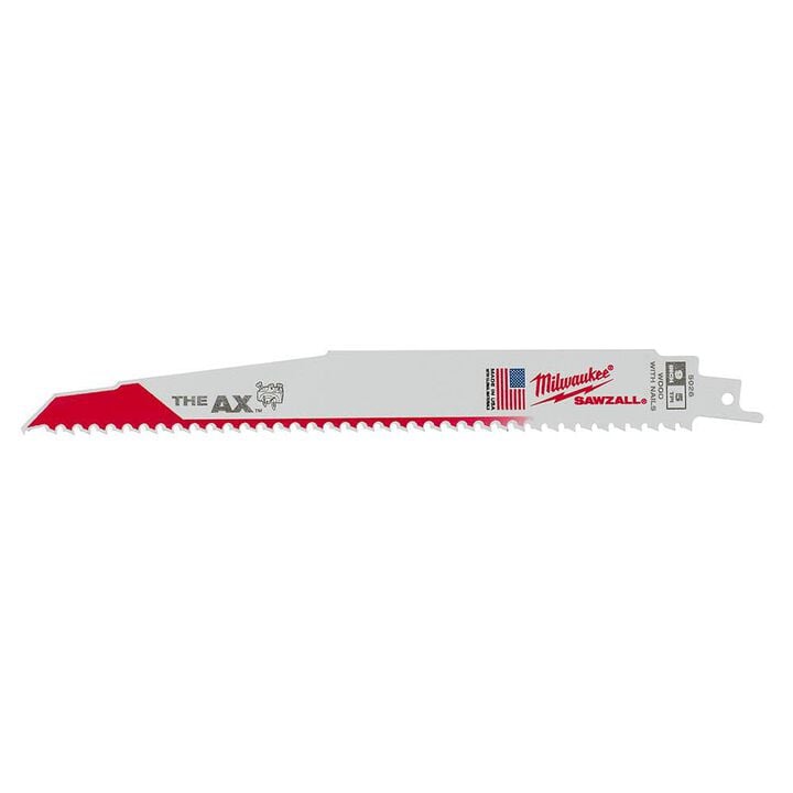 Milwaukee 9 in. 5 TPI AX Nail-Embedded Wood Cutting SAWZALL Reciprocating Saw Blades (5-Pack)