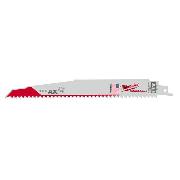 Milwaukee 9 in. 5 TPI AX Nail-Embedded Wood Cutting SAWZALL Reciprocating Saw Blades (5-Pack)