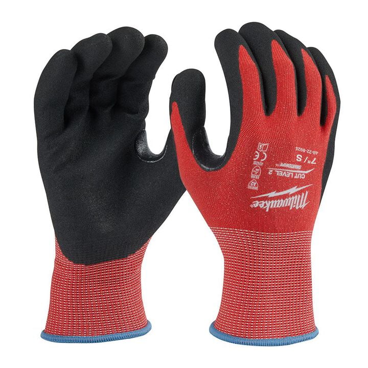 Milwaukee Large Red Nitrile Level 2 Cut Resistant Dipped Work Gloves