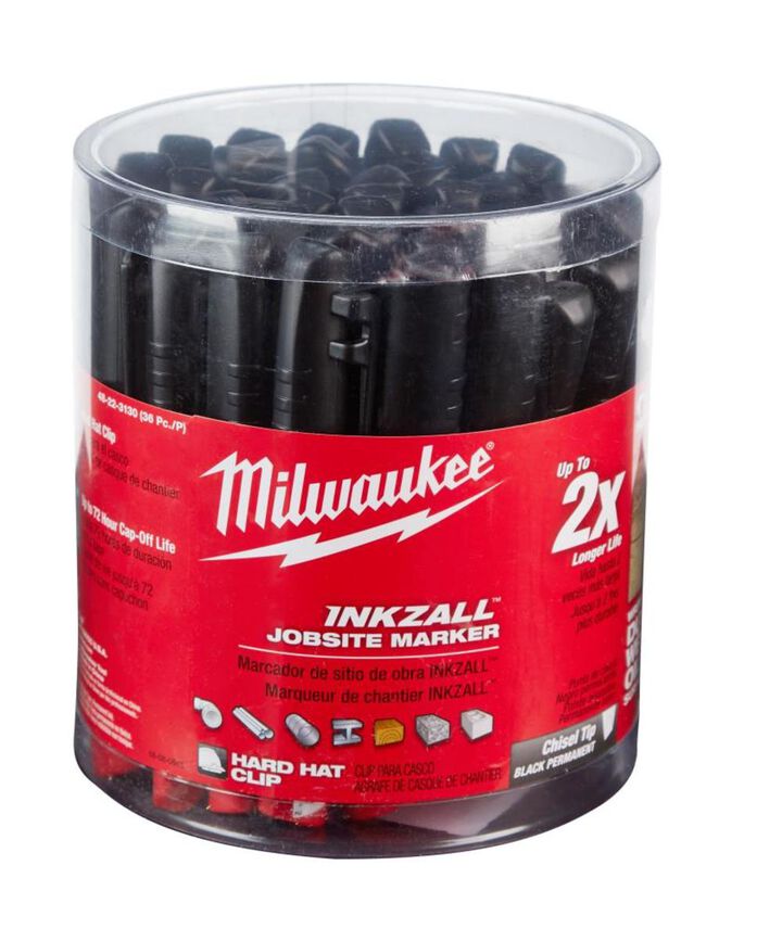 Milwaukee INKZALL Black Chisel Tip Marker