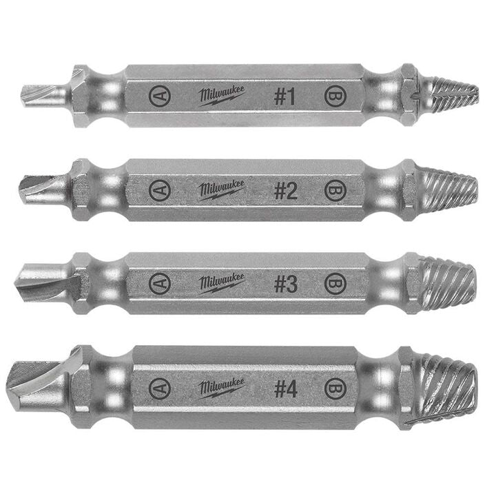 Milwaukee M2 Steel Screw Extractor Set (4-Piece)