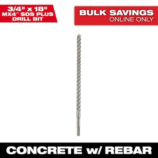 Milwaukee 3/4 in. x 18 in. 4-Cutter SDS-PLUS Carbide Drill Bit