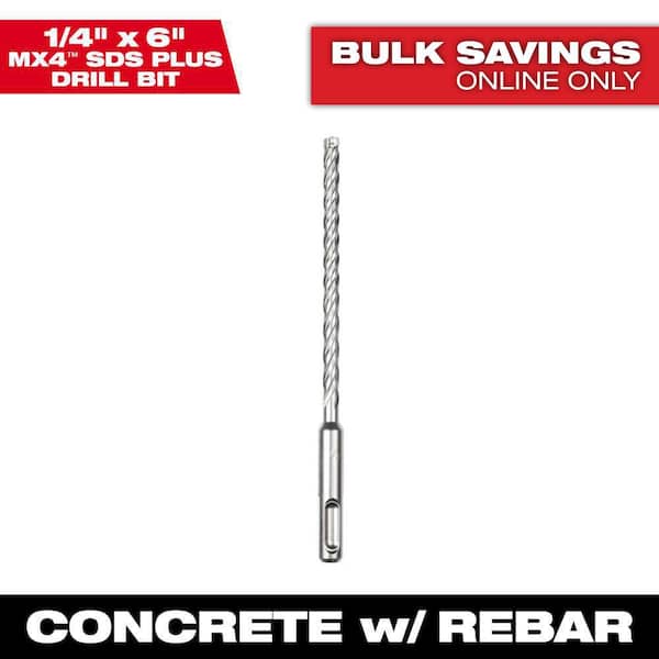Milwaukee 1/4" x 6" MX4 SDS-PLUS Carbide Bit