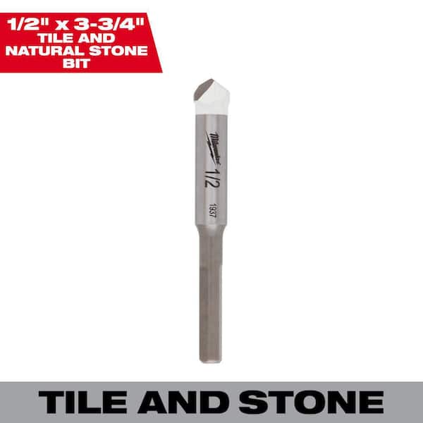Milwaukee 1/2 in. Carbide Tipped Drill Bit for Natural Stone, Granite, Slate, Ceramic and Glass Tile