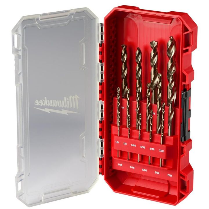Milwaukee Cobalt Red Helix Drill Bit Set for Drill Drivers (15-Piece)