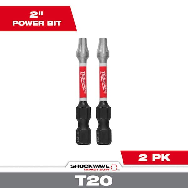Milwaukee SHOCKWAVE T20 2" Torx Bits (2-Pack)