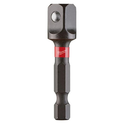 Milwaukee SHOCKWAVE Impact Duty 1/4 in. x 3/8 in. Alloy Steel Square Socket Adapter