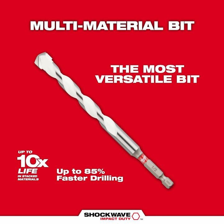 Milwaukee 5/32 in. x 4 in. x 6 in. SHOCKWAVE Carbide Multi-Material Drill Bit