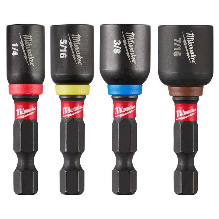 Milwaukee SHOCKWAVE Impact Duty 1-7/8 in. Alloy Steel Magnetic Nut Driver Set (4-Piece)