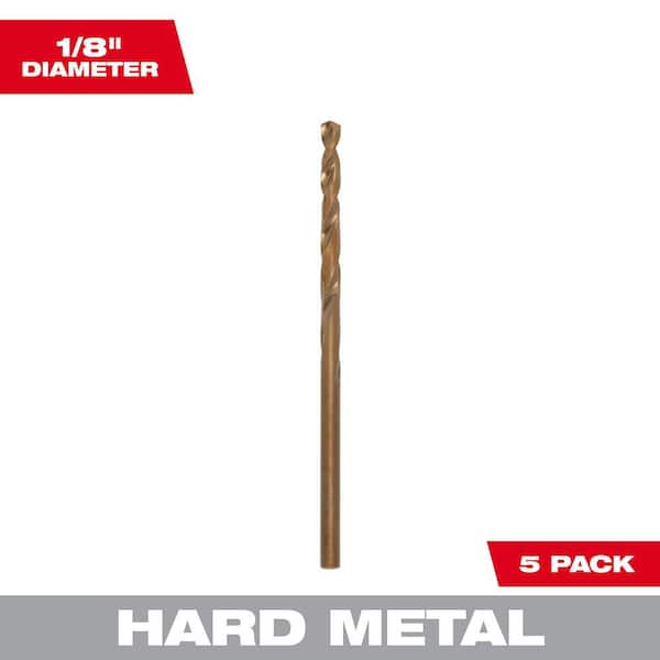 Milwaukee 1/8 in. Cobalt Red Helix Twist Drill Bit (5-Pack)