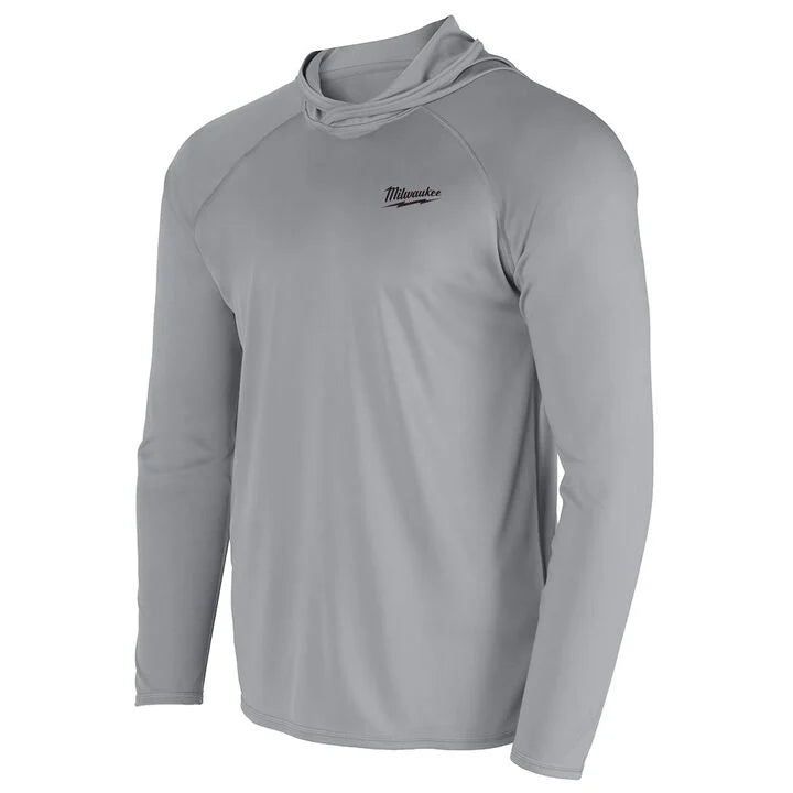 Milwaukee Men's WORKSKIN Gray Large Hooded Sun Shirt