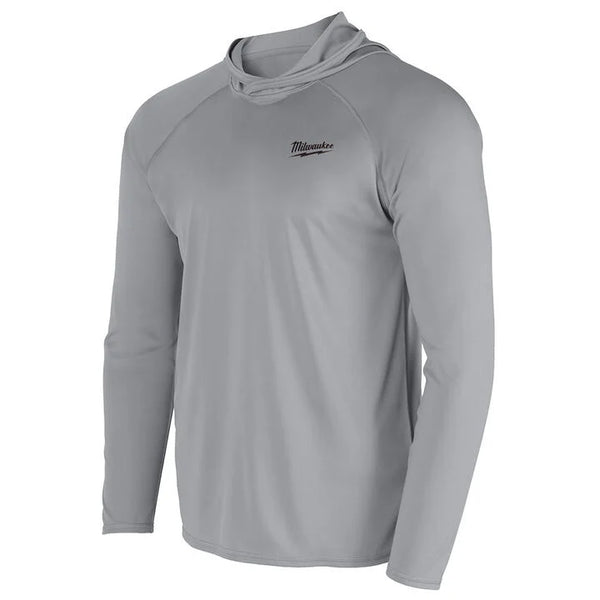 Milwaukee Men's WORKSKIN Gray Large Hooded Sun Shirt